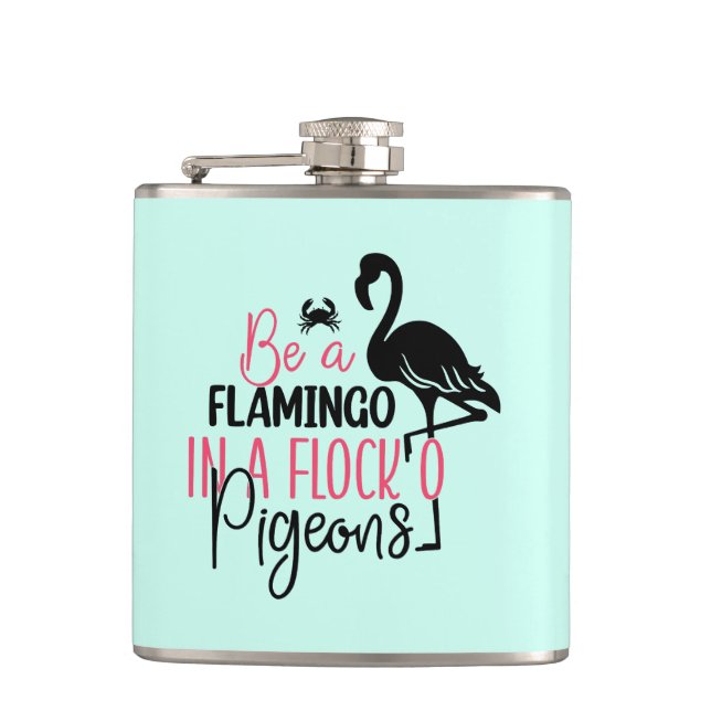 Var en flamingo i en flock duvor fickplunta (Framsidan)
