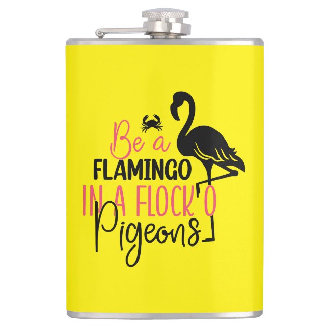 Var en flamingo i en flock duvor fickplunta (Framsidan)