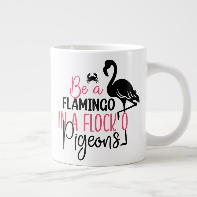 Var en flamingo i en flock duvor jumbo mugg (Höger)