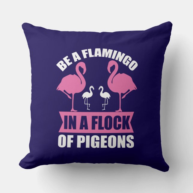 Var en flamingo i en flock duvor kudde (Framsida)