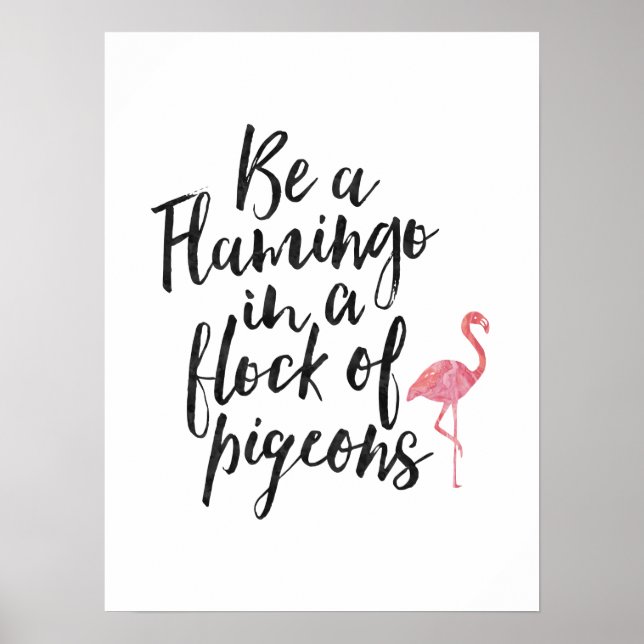 Var en Flamingo - inspirerande Poster (Framsidan)