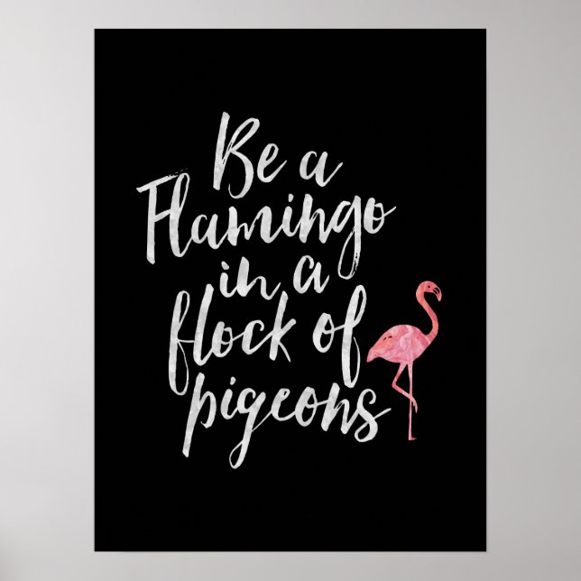 Var en Flamingo - inspirerande Poster (Framsidan)