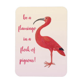 Var en Flamingo - Roligt, inspirationsoffert Magnet