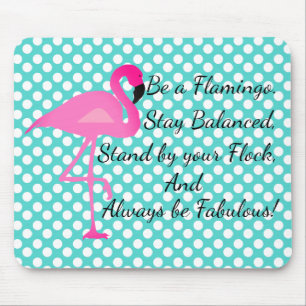 Var en Flamingo som polkaen pricker Mousepad Musmatta