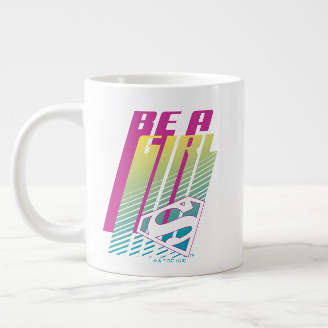 "Var en flicka" Supergirl Graphic Jumbo Mugg (Vänster)