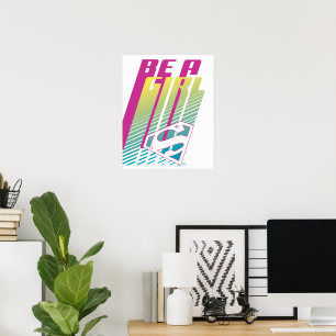 "Var en flicka" Supergirl Graphic Poster