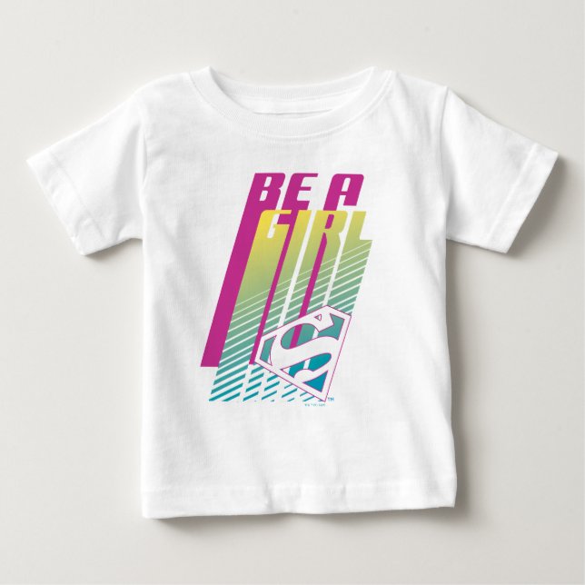 "Var en flicka" Supergirl Graphic T Shirt (Framsida)