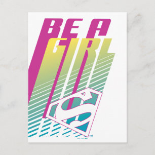 "Var en flicka" Supergirl Graphic Vykort