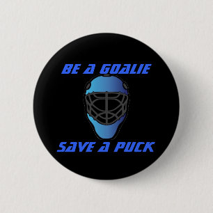 Var en Goalie, spara en puck Knapp