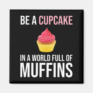 Var en kaka i en Fullt av muffins Magnet