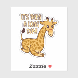 Var en lång dag Giraffe Klistermärken