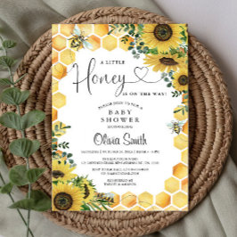 Var en liten honungskö Neutral Baby Shower Inbjudningar