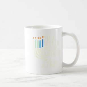 Var en ljus Glad Hanukkah Menorah Judisk Present _ Kaffemugg
