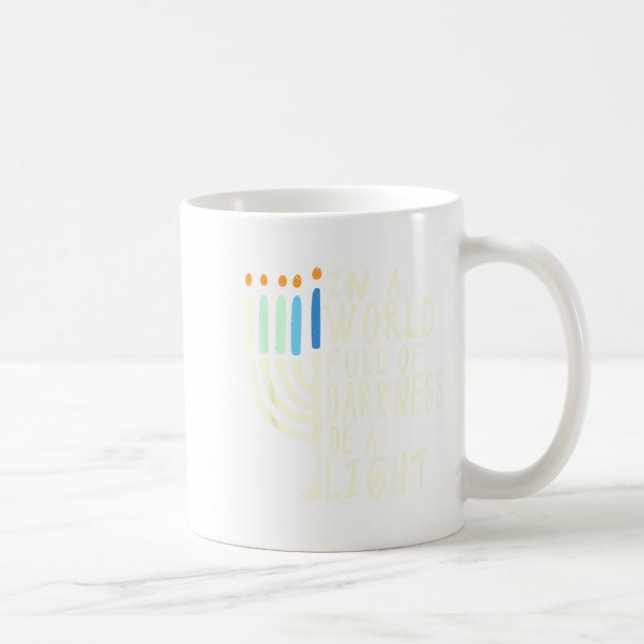 Var en ljus Glad Hanukkah Menorah Judisk Present _ Kaffemugg (Höger)