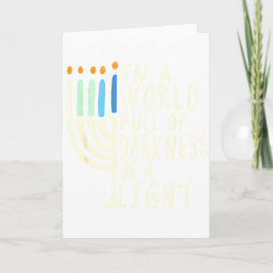 Var en ljus glad Hanukkah Menorah Judisk Present _ Kort