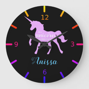 Var en musklocka för Unicorn Square Stor Klocka