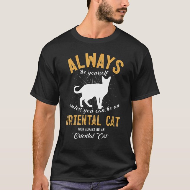 Var en orientalisk katt   t shirt (Framsida)