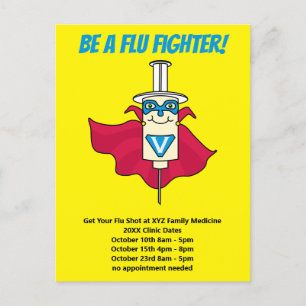 Var en påminnelse om influensabekämpning meddelande vykort