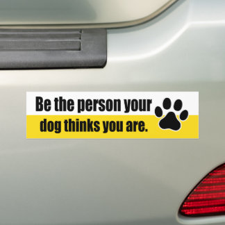 Var en person som din hund tror att du är... bildekal