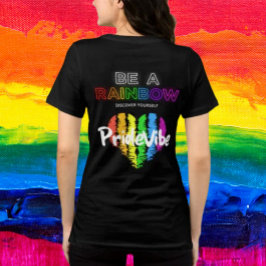 Var en Rainbow Discover-Logotyp för din egen Pride T Shirt