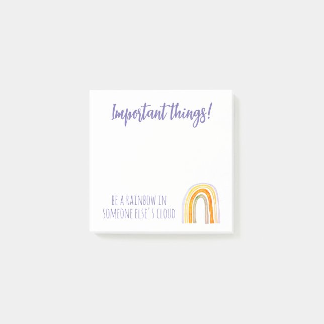 Var en regnbåge i någon annans molnanpassningsbar post-it block (Framsida)