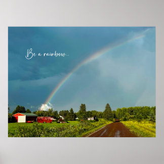 Var en regnbåge Inspirerande fototavla affisch