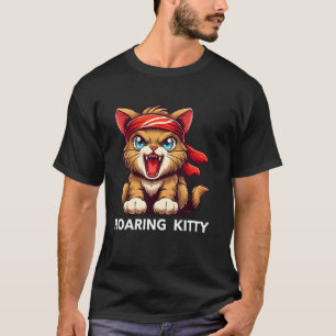 Var en rytande Kitty Stoppa Orange Bandana Meme Fu T Shirt