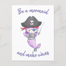 Var en sjöjungfru och gör den vinkara //Pitate Meddelande Vykort