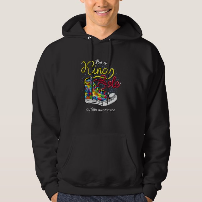 Var en slags Autism Awareness Puzzle Shoes är Ki Hoodie (Framsida)