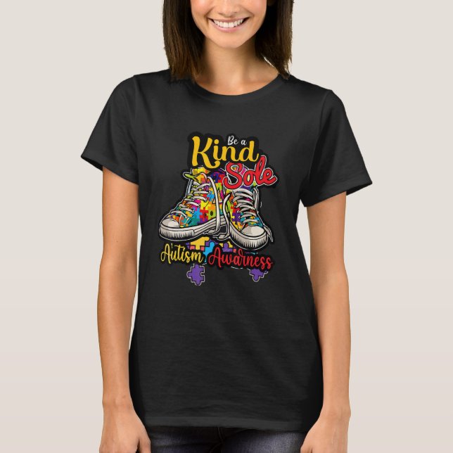 Var en slags Autism Awareness Puzzle Shoes är Ki T Shirt (Framsida)