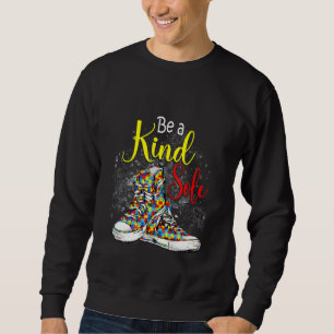 Var en slags Autism Awareness Puzzle Shoes Lång Ärmad Tröja