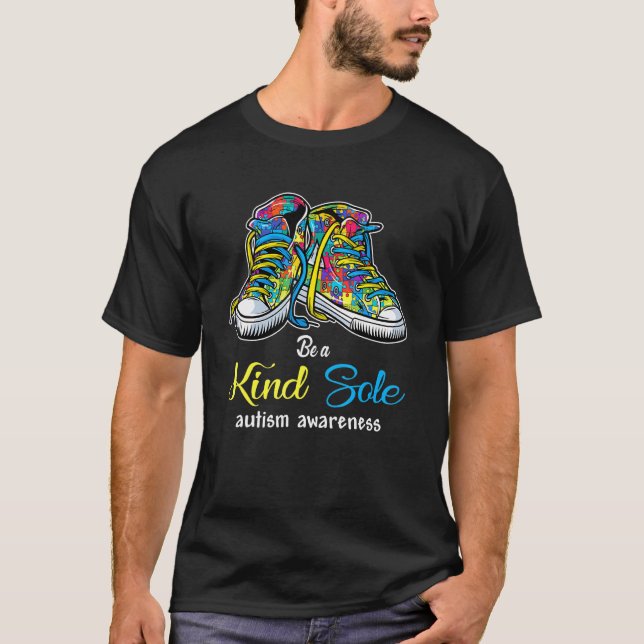 Var en slags Autism Awareness Puzzle Shoes T Shirt (Framsida)