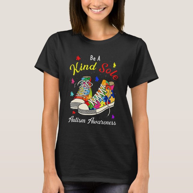 Var en slags Autism Awareness Puzzle Shoes T Shirt (Framsida)