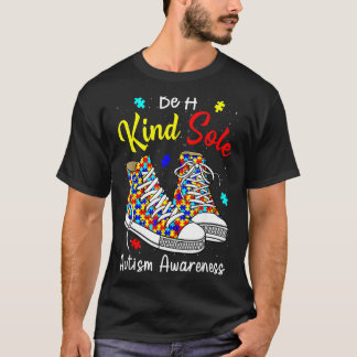 Var En Snäll Ensam Autism Medvetenhet Regnbåge Tre T Shirt