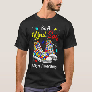 Var En Snäll Ensam Solschen Puzzle Skor Autism Med T Shirt