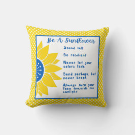 Var en solros Ord Art Ukraina Färg Kudde