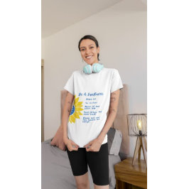 Var en solros Ord Art Ukraina Färg T Shirt