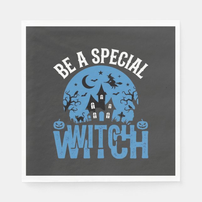 Var En Speciell Häxa Halloween-design_1 Pappersservett (Framsidan)