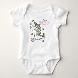 Var en Unicorn Baby Jersey Bodykostym T-shirt