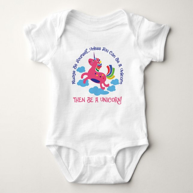 Var en Unicorn Baby Jersey Bodykostym Tee (Framsida)