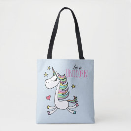 Var en Unicorn Tote Bag Tygkasse