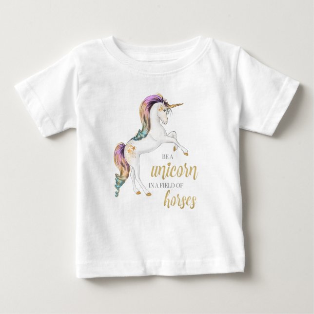 Var en Unicorn TShirt Tee Shirt (Framsida)