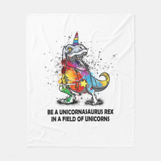 Var en Unicornasaurus Rex i Fält på Unicorns-barn Fleecefilt