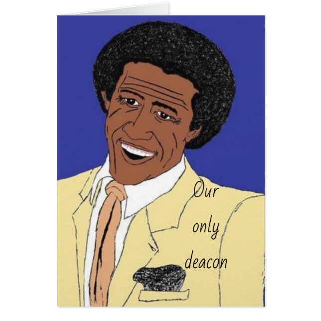 Vår enda deakon hälsningskort (Framsidan)