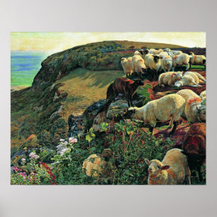 Vår engelska Kusten av William Holman Hunt Poster