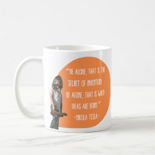 Var Ensam Nikola Tesla Kid-flygplan Kaffemugg