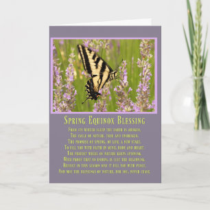 Vår Equinox Blessings Butterfly Ostara Kort