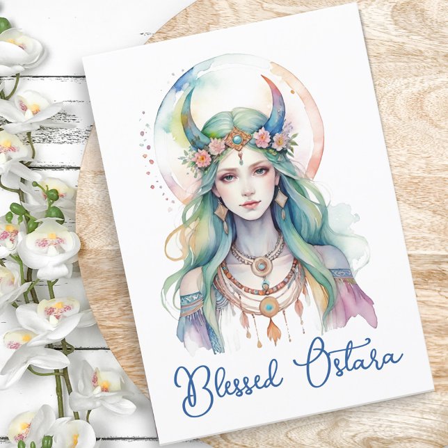 Vår Equinox Blsed Ostara Pagan Hälsning Helgkort (Skapare uppladdad)