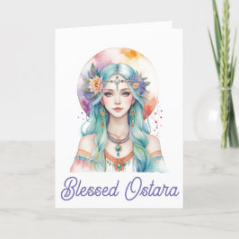 Vår Equinox Blsed Ostara Pagan Hälsning Helgkort