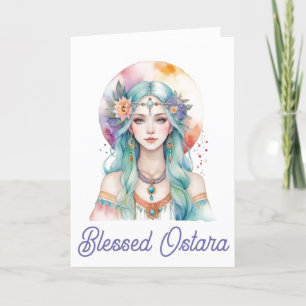 Vår Equinox Blsed Ostara Pagan Hälsning Helgkort